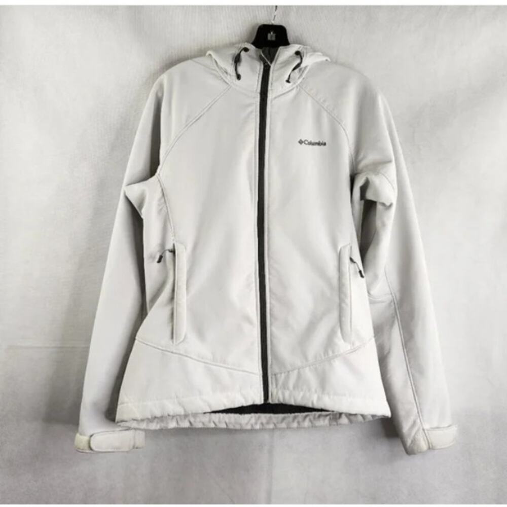 Columbia Womens Soft Shell Jacket Snow Snowboard White Ski Size M